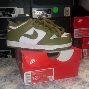 Nike Kids Dunk Low Olive Green Shoes
